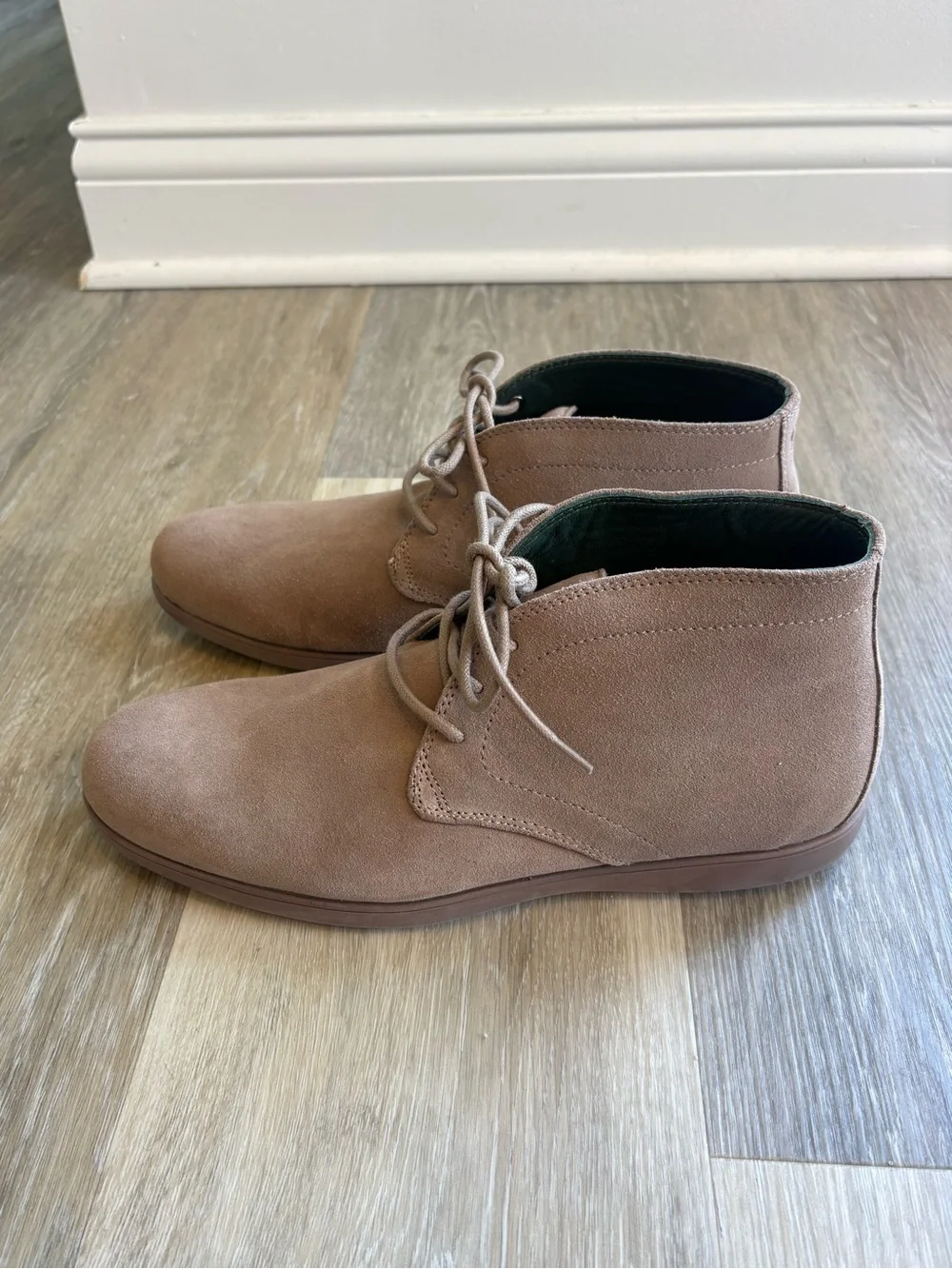 Men's Fibonacci Aabbacis Premium Suede Chukka Boots in Stone size 9